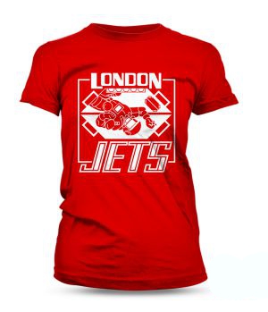 Dámské triko - London Jets - červené - Kliknutím na obrázek zavřete